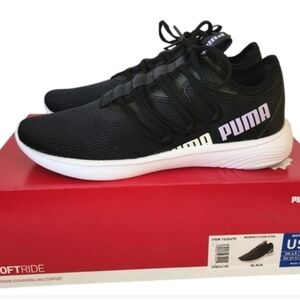 *NEW* PUMA VITAL STAR ATHLETIC TRAINING SHOE. BLACK/PURPLE. SIZE:7